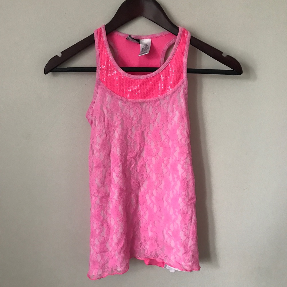 Pink Lace Tank